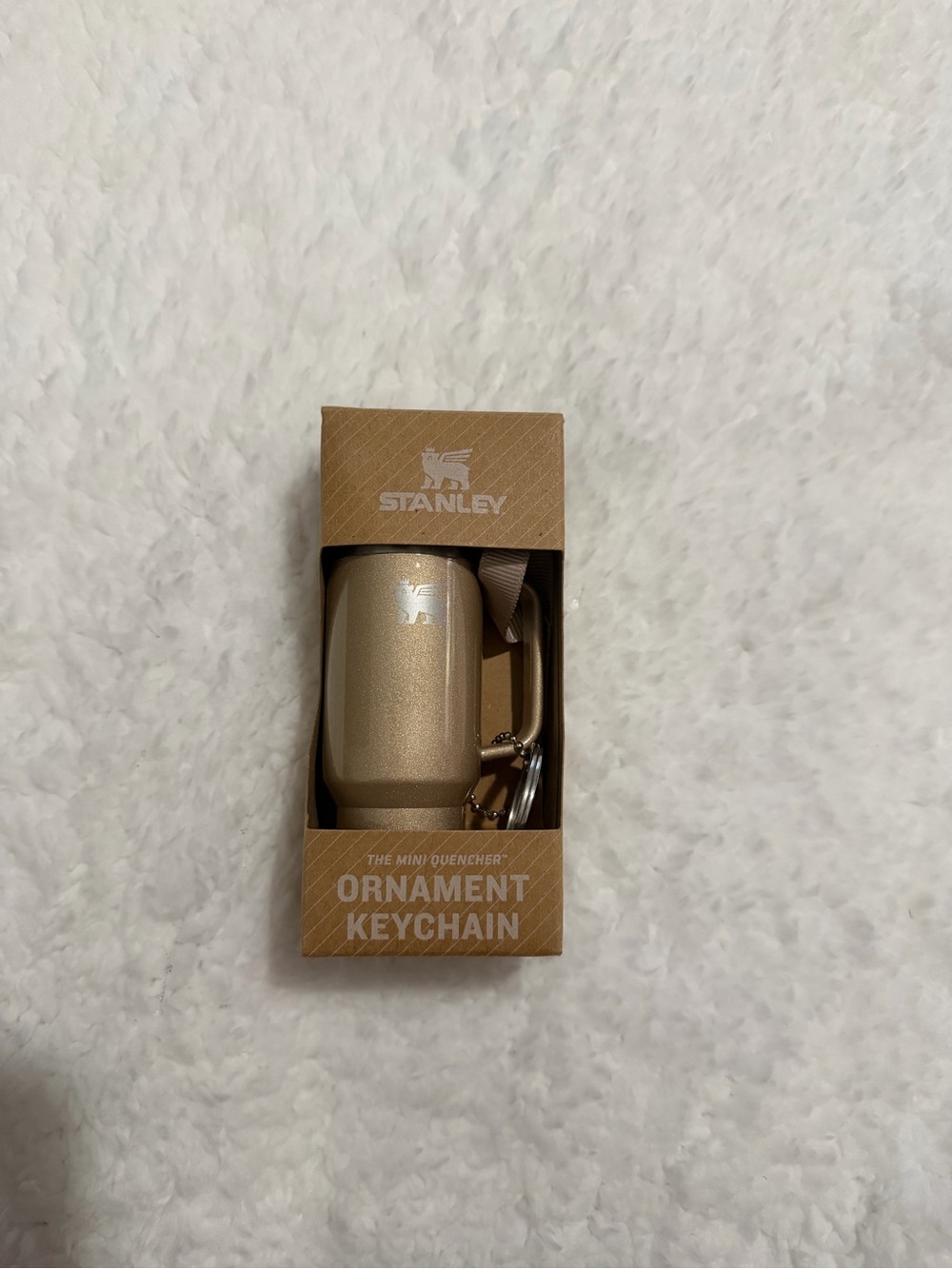 Stanley Mini Quencher Ornament Keychain - Metallic Champagne